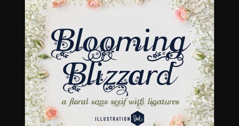 Blooming Blizzard Font Poster 1