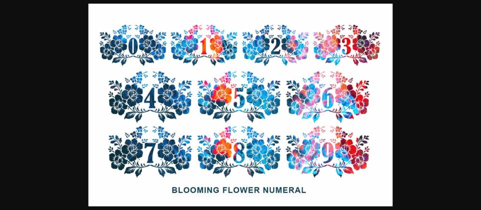 Blooming Flower Monogram Font Poster 7