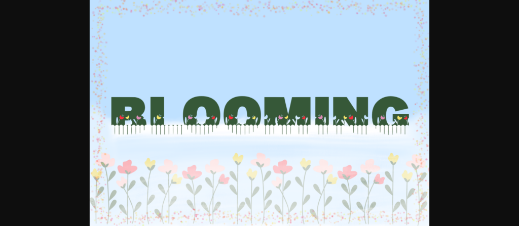 Blooming Font Poster 3