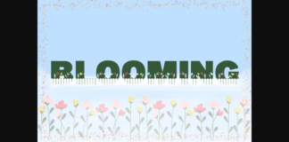 Blooming Font Poster 1