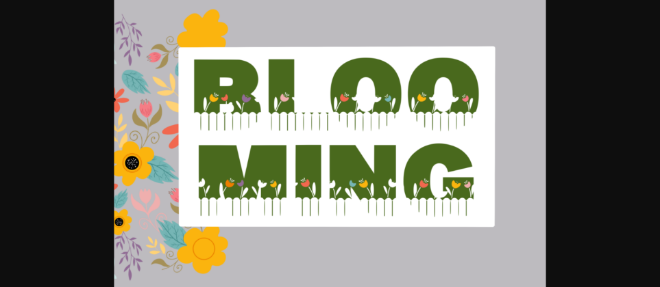 Blooming Font Poster 5