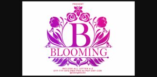 Blooming Monogram Font Poster 1