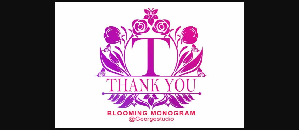 Blooming Monogram Font Poster 6