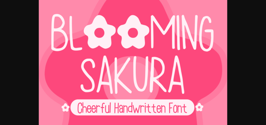 Blooming Sakura Font Poster 3