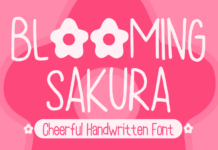 Blooming Sakura Font Blooming Sakura Font Poster 1