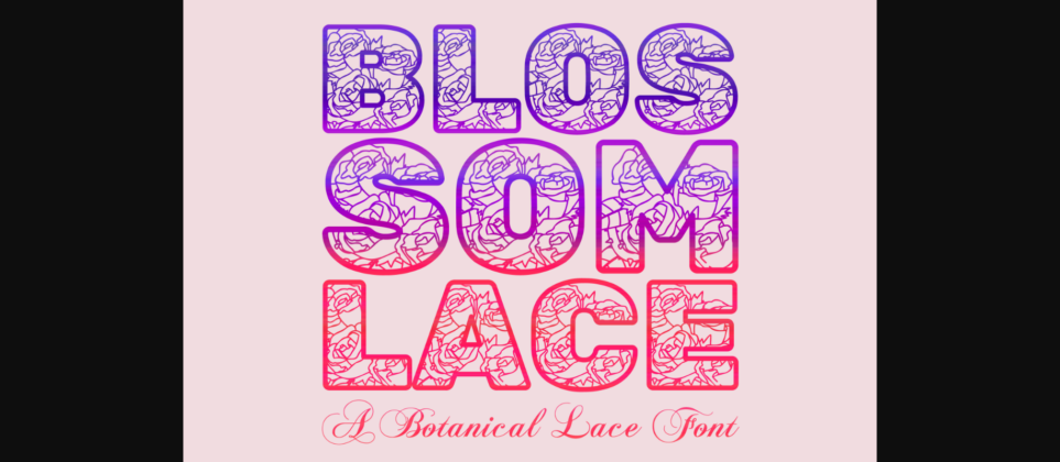 Blossom Lace Font Poster 3