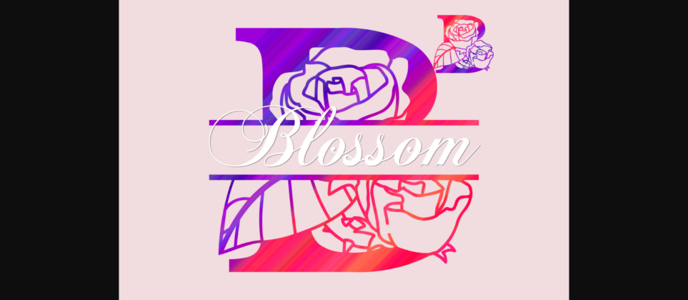 Blossom Split Font Poster 3