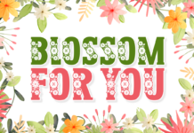 Blossom for You Font Poster 1