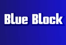 Blue Block Font Poster 1