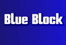 Blue Block Font Poster 1