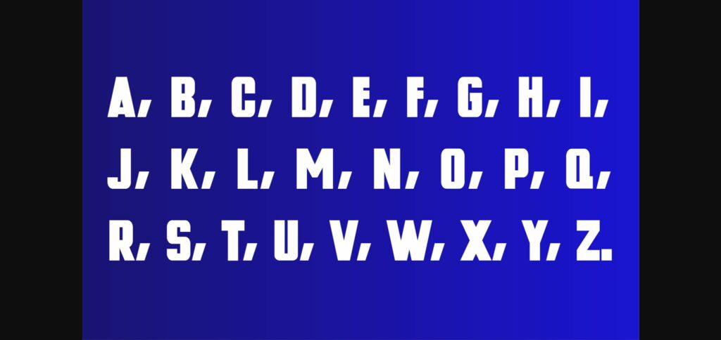 Blue Block Font Poster 5