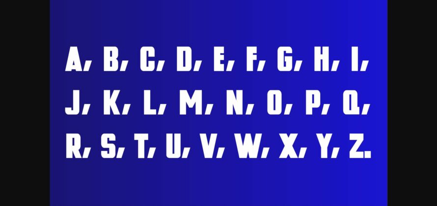Blue Block Font Poster 5