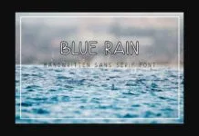 Blue Rain Font Blue Rain Font Poster 1