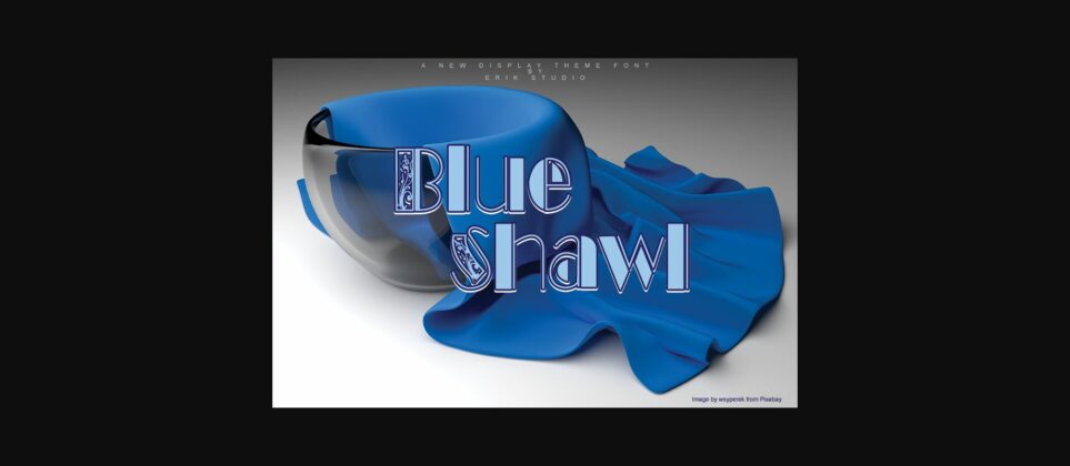 Blue Shawl Font Poster 3