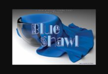 Blue Shawl Font Poster 1