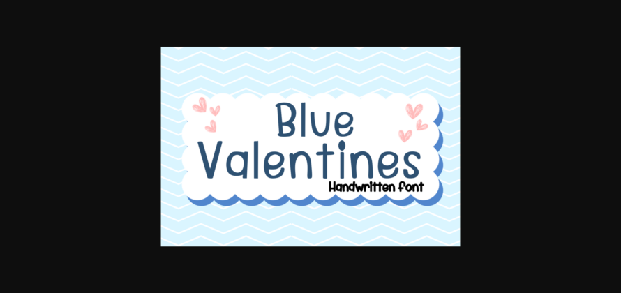 Blue Valentines Font Poster 3