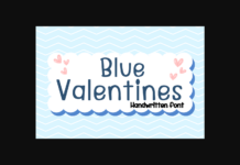 Blue Valentines Font Poster 1