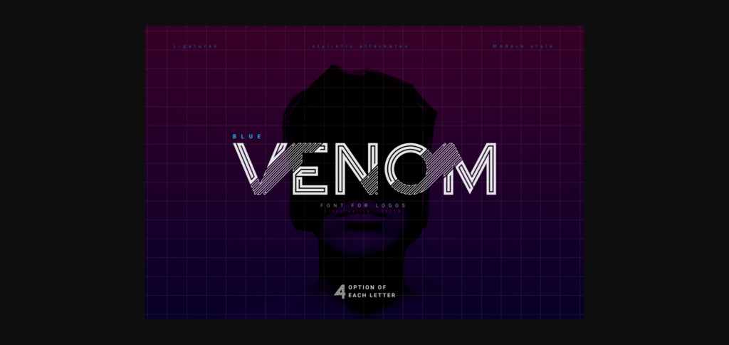 Blue Venom Font Poster 3