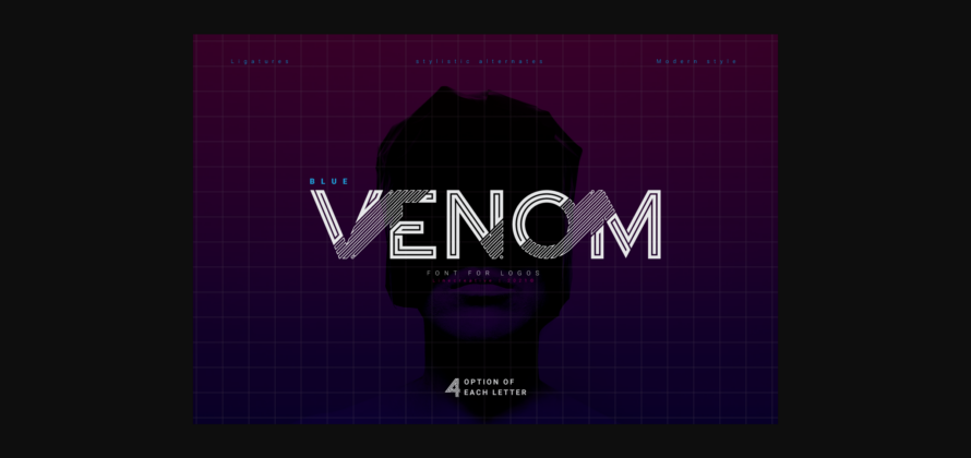 Blue Venom Font Poster 3
