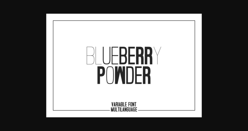Blueberry Powder Font Poster 3