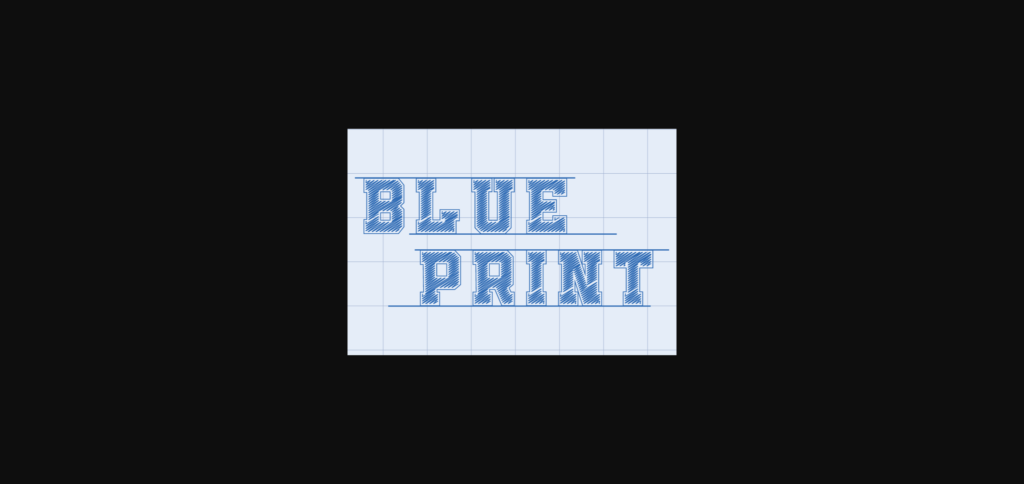 Blueprint Font Poster 3