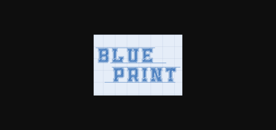 Blueprint Font Poster 3