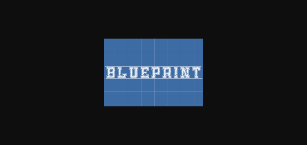 Blueprint Font Poster 4