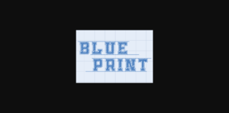 Blueprint Font Poster 1