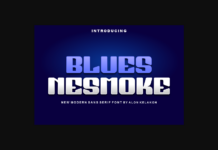 Blues Nesmoke Font Poster 1