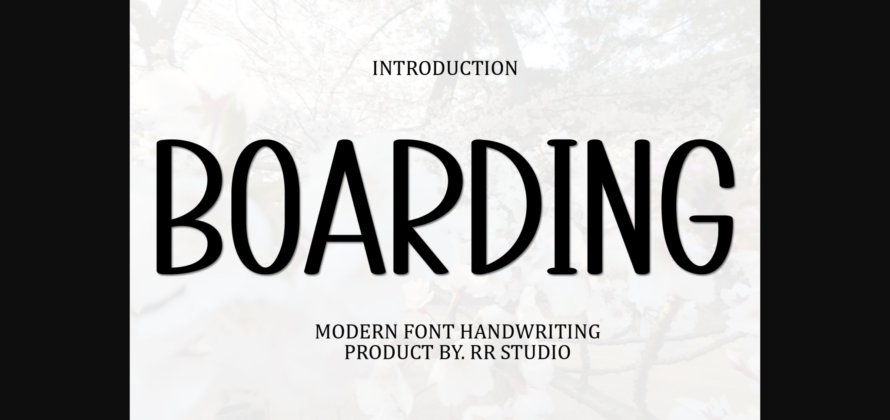 Boarding Font Poster 3