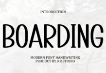 Boarding Font Poster 1