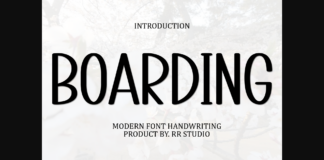 Boarding Font Poster 1