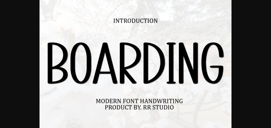 Boarding Font Poster 1