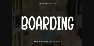 Boarding Font Poster 1