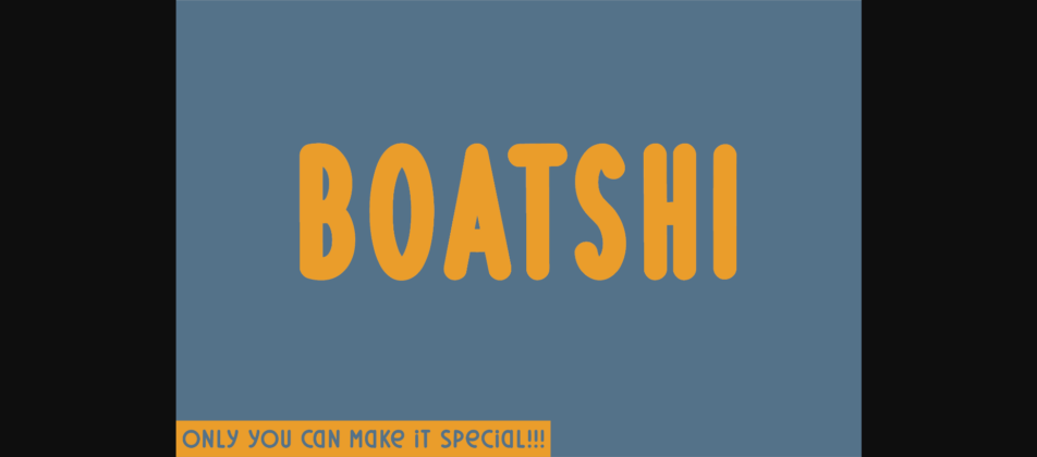 Boatshi Font Poster 1