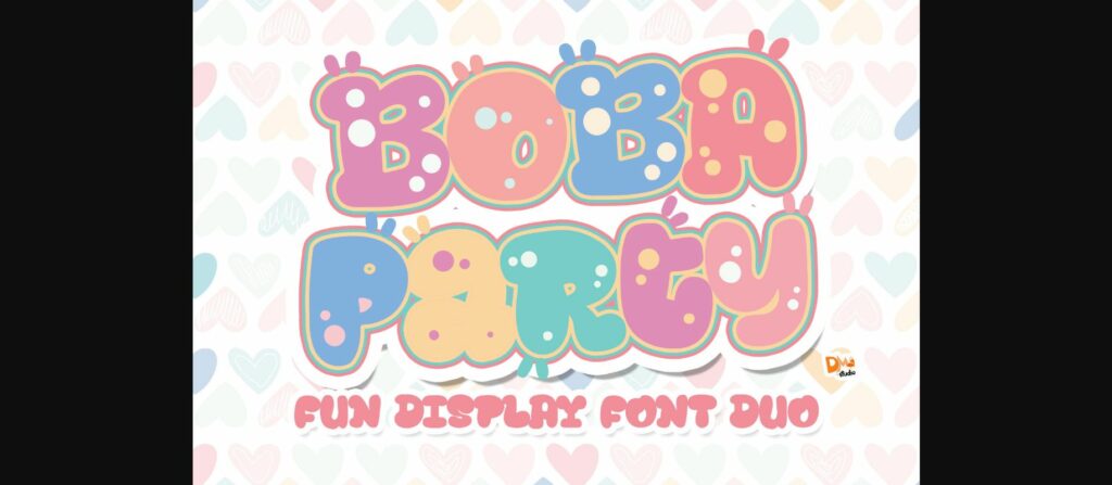 Boba Party Font Poster 1