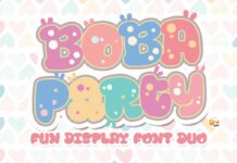 Boba Party Font Poster 1