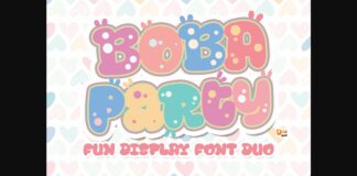 Boba Party Font Poster 1