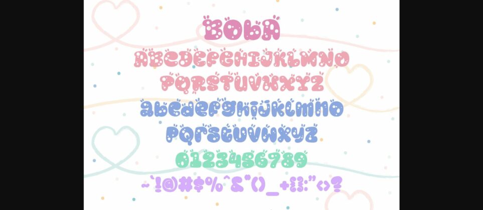 Boba Party Font Poster 7