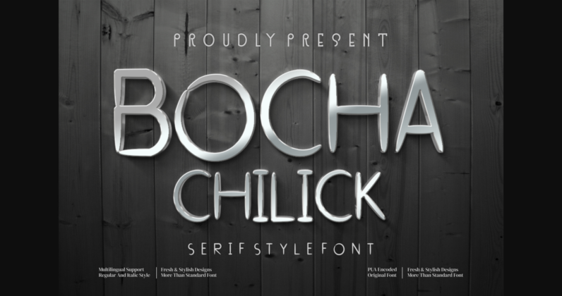 Bocha Chilick Font Poster 3