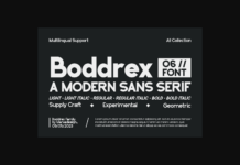 Boddrex Font Poster 1