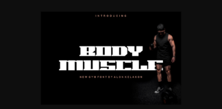 Body Muscle Font Poster 1