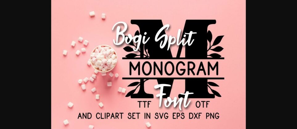 Bogi Split Monogram Font Poster 3