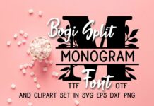 Bogi Split Monogram Font Poster 1