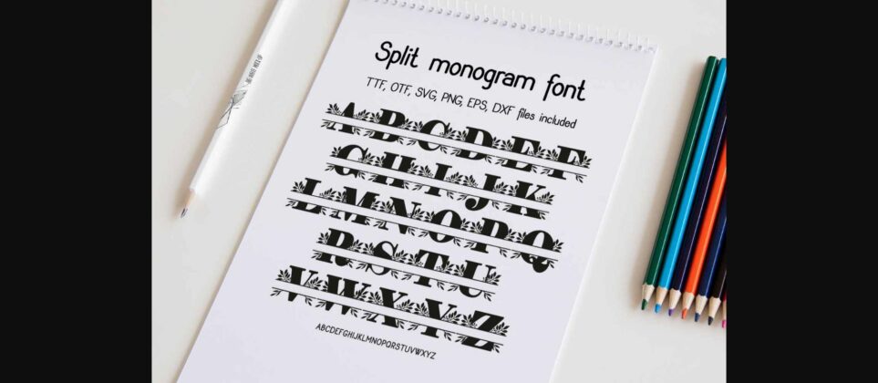 Bogi Split Monogram Font Poster 9