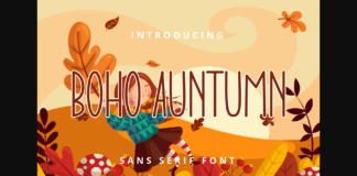 Boho Auntumn Font Poster 1
