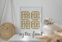 Boho Aztec Font Poster 1