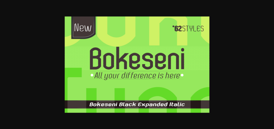 Bokeseni Black Expanded Italic Font Poster 3