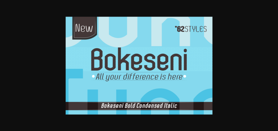 Bokeseni Bold Condensed Italic Font Poster 3