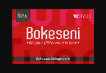 Bokeseni College Italic Font Poster 1